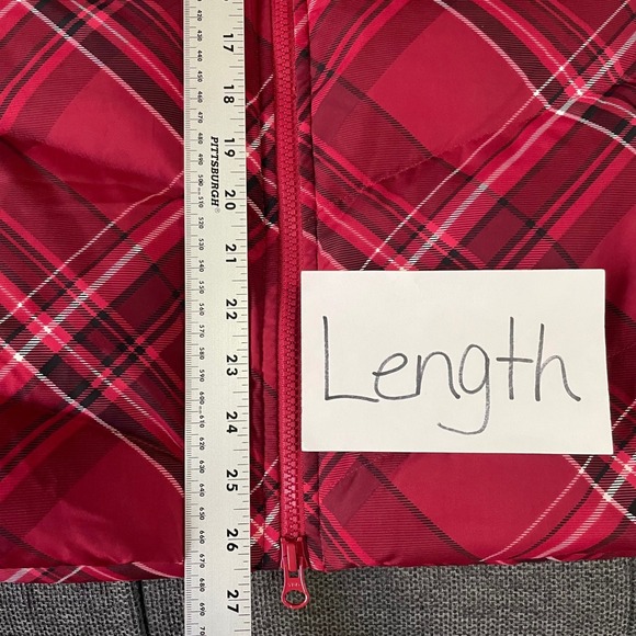 Talbots‎ Plaid Puffer Vest Down & Waterfowl Feather Fill Pockets Fuchsia 2X - Picture 5 of 7